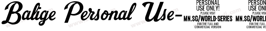 Balige Personal Use字体转换